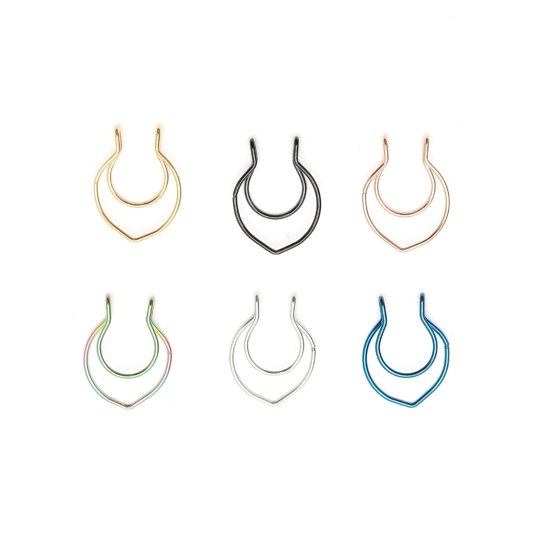 

Новое кольцо из нержавеющей стали с U-образным носом, сексуальное полиэфирное кольцо Poor Ringtown