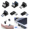 90 Degree Right Up Down Angled USB3.0 Male to Female Extension Adapter for PC