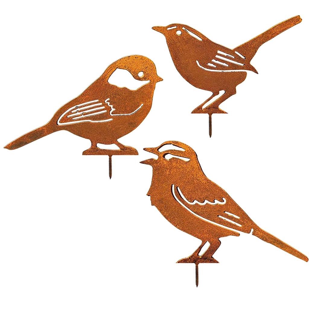 Garden Stake Rustic Charming Courtyard Decoration Metal Stake Ornament for Outdoor Garden Patio Yard