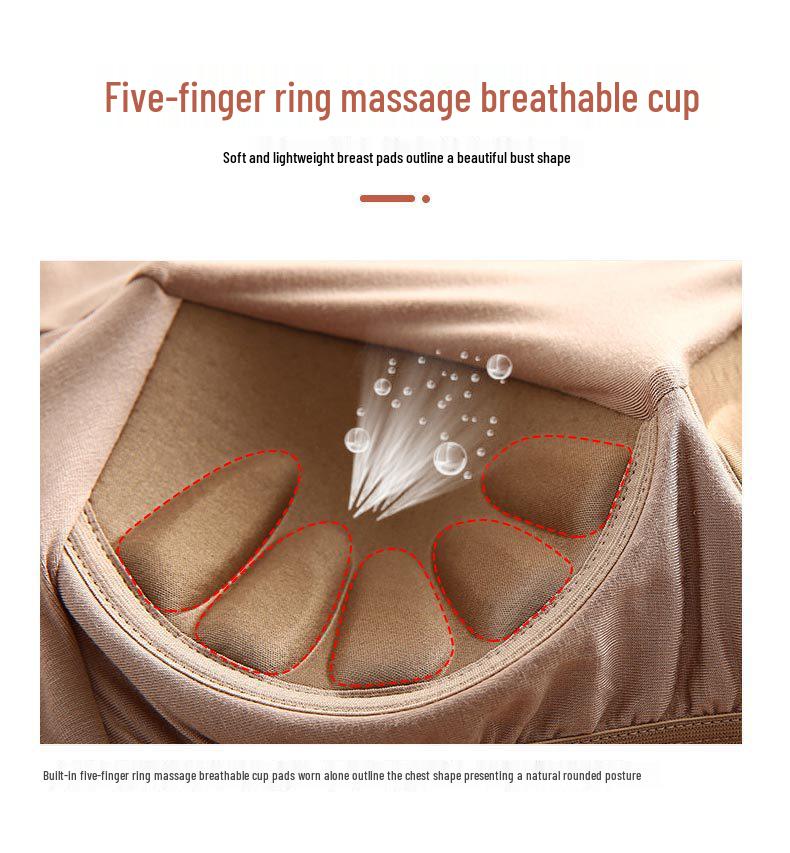 Modal Long-Sleeve Women's Base Shirt with Chest Pads, No Underwire, Integrated Cup, Autumn/Winter Outerwear & Sleepwear