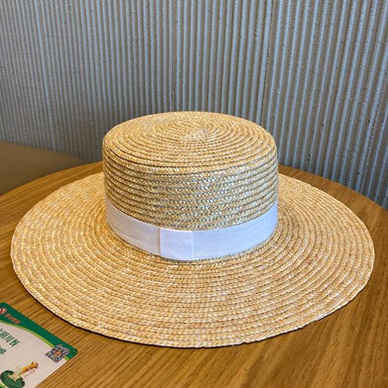 Mcgee Straw Straw Hat Women'S Sunscreen Sun Hat Summer Flat Top Top Hat Versatile Export Hot-Selling Factory Wholesale