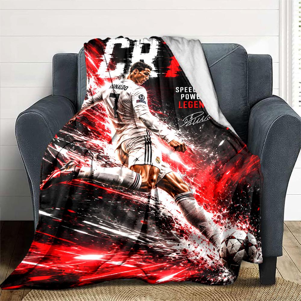 1pc Number 7 Soccer Blanket, Gift, for Men and Women, Soft Blanket, Good for Sofa Bed Couch Travel, Lightweight Flannel Blanket