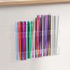Acrylic Straw Holder For Cabinet Adhesive Straw Storage Clear Chopsticks Organizer For Cupboard Kitchen Counter Coffee Stirring