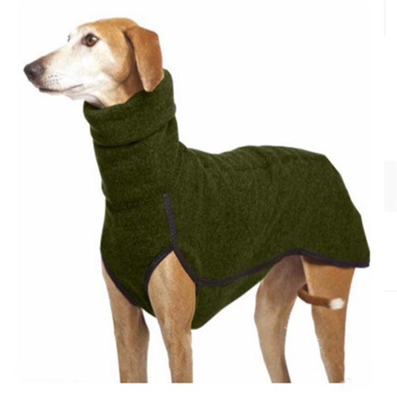European and American Pet Dog Warm Clothes - Solid Color Spliced Dog Apparel