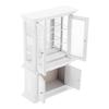 Miniature Cabinet 1:12 Scale Wooden Glass Mini House Cabinet Small Display Decorative Furniture Furniture