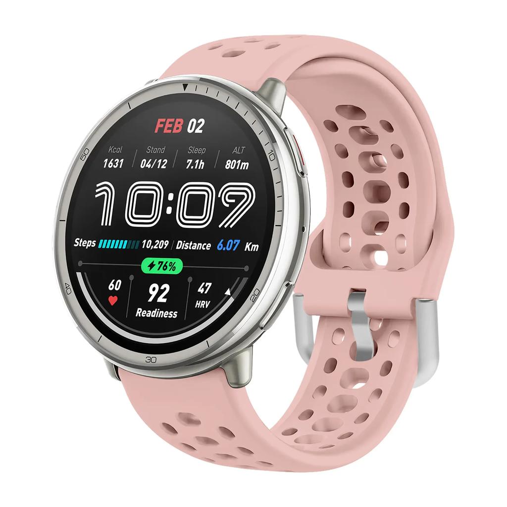 20mm Silicone Strap for Amazfit Active 2 Official Replaceable Wristband for Amazfit GTS 4 Mini 3/Samsung Galaxy Watch 7 6 5 Band