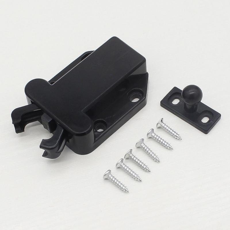 Schrank Türverschluss mit Rückfederung Schlüssellose Tür für Riegel Schranktür Drücken für Riegel Geeignet für Möbeltüren Ohne Griff