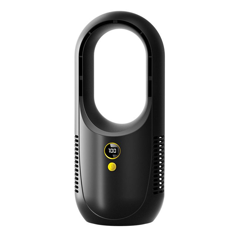 USB Rechargeable Desktop Leafless Tower Fan with Digital Display and Strong Wind Circulation Contact Customer Service