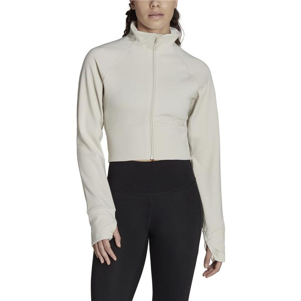 Women's Sports Jacket Adidas HK2357 Beige