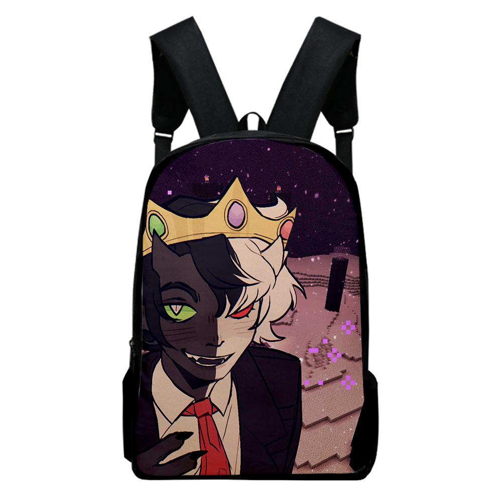 Classic Popular Funny Ranboo Notebook Backpacks Pupil School Bags 3D Print Oxford Waterproof Boys/Girls Laptop Backpacks