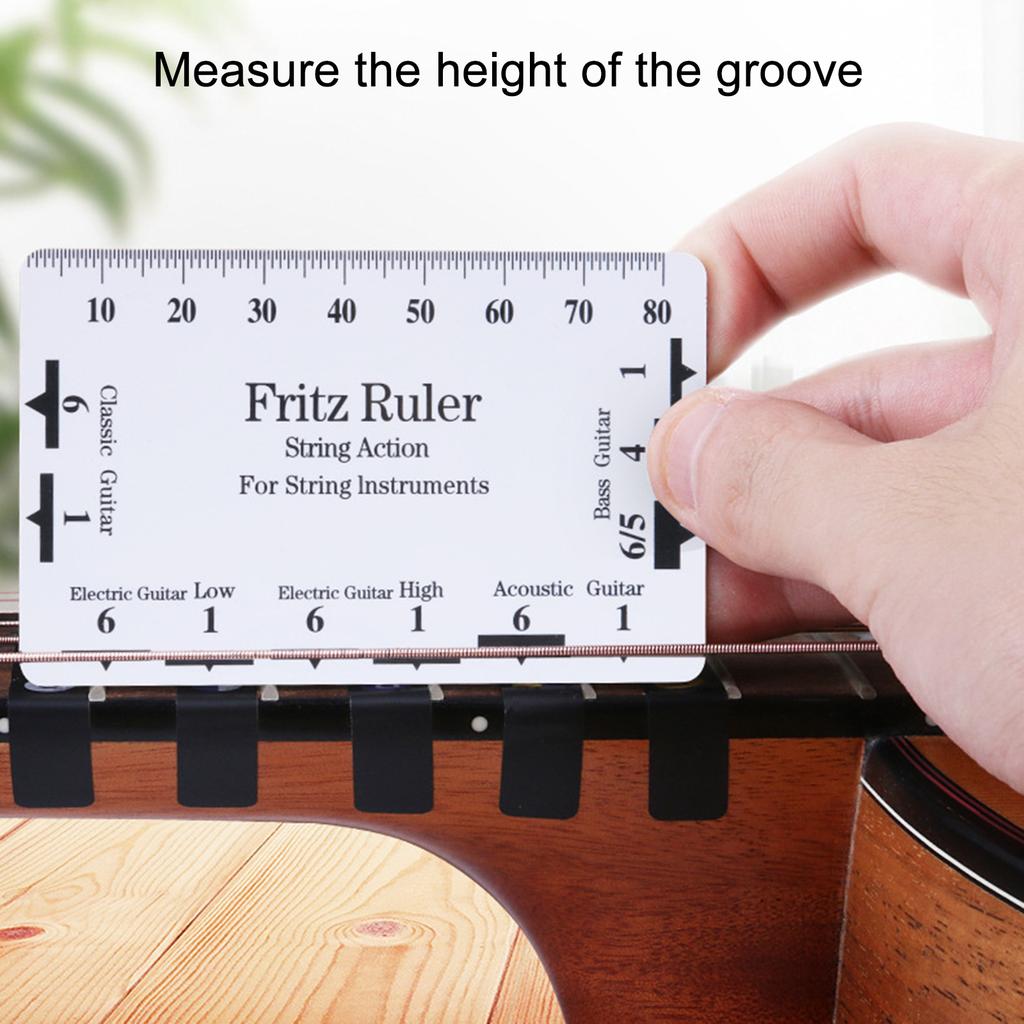 Guitar Set Up Repairing Luthier Tool for Guitar Ukulele Banjos Guitar String Action Gauge Ruler Guitar Height Gauge