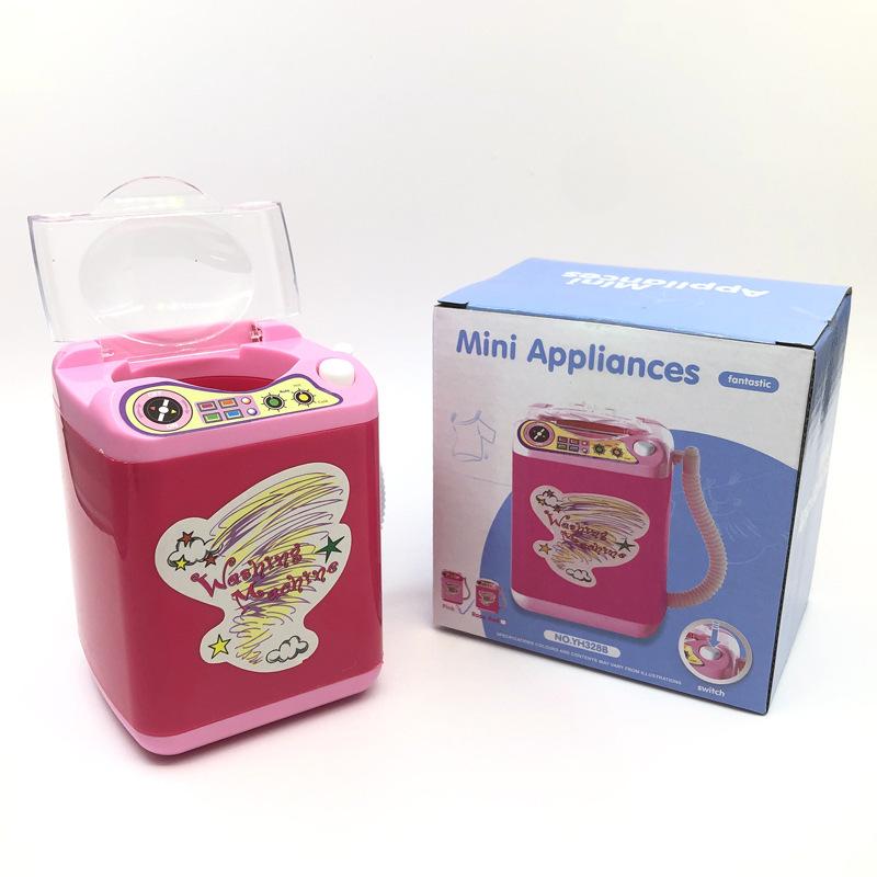 Washing Machine Toy Mini Electric Makeup Brush Cleaner Automatic Cleaning Washing Machine Play Home Toy Coffee Mixer