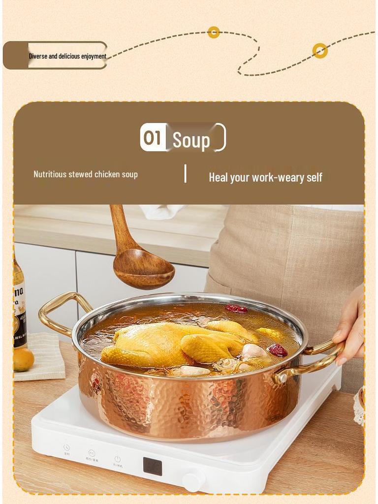 Špičkový nerezový wok hrniec Yin-Yang pre indukciu a plyn