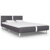 Bed Frame Gray Faux Leather 140 x 200 cm