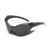 Retro Trendy Retro Shaped One-piece Sunglasses Futuristic Style Sunglasses Outdoor Sports Running Cycling Sun Spectacles