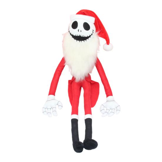 Halloween Ornament Super Soft Plush Skull Santa Design Spooky Halloween Ornament Short Plush Doll Bookshelf Car Decor