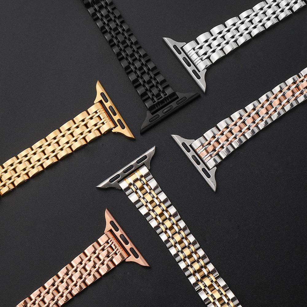 Classic Stainless Steel Slim Band For Apple Watch Strap Ultra 49mm 45mm 44mm 42mm 41mm 40mm 38mm For Iwatch Series 9/8/7/6/5/4/3/2/1/SE