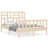 VidaXL Bed Frame with Headboard 120x200 Cm Solid Wood 3193071