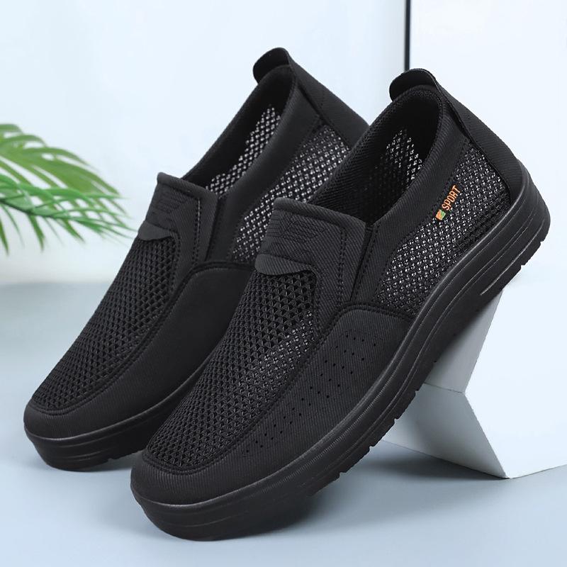 Fashion New Summer Men's Breathable Loafers Mesh Man Casual Shoes Soft Lightweight Walking Driving Shoes Men's Flats Shoe Big Size 38-48