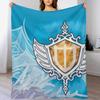 FFXIV Paladin Job Matte Wurfdecke Retro Anime Thermisch Flauschige Decken