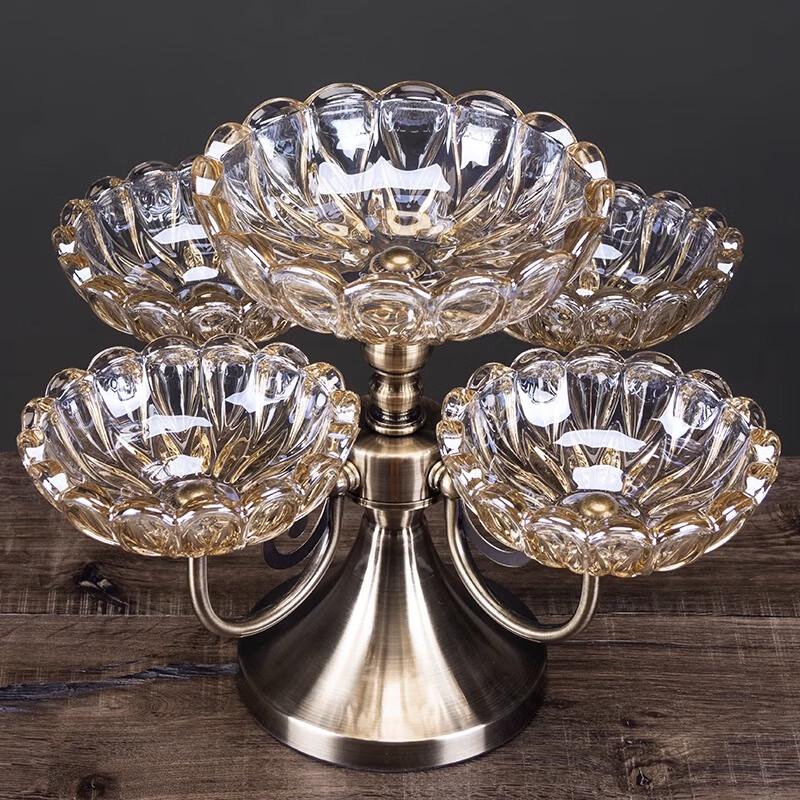Huiyi Europäische Kristallglas Drehende Obst-Snack-Platte