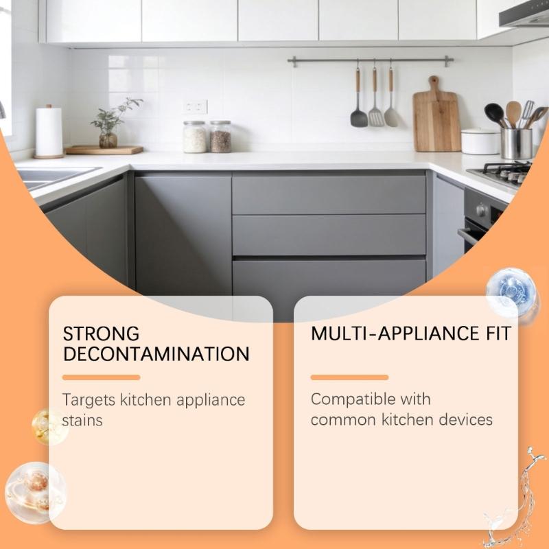 Kitchen Appliances Countertops Cleaner Degreaser Agent for Stubborn Grease Kitchen Convenient Oil Stain Cleaner