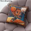 Chibi Basketball Player Decorative Throw Pillow Covers Pattern Cushion Cover Suitable for Sofa Bedroom Car Pillow Cover