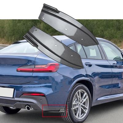 Rear Bumper Protector Diffuser Spoiler Splitter for BMW X4 G02 M40i M Sport 2018 2019 2020 2026 ABS Glossy/Carbon Fiber Black