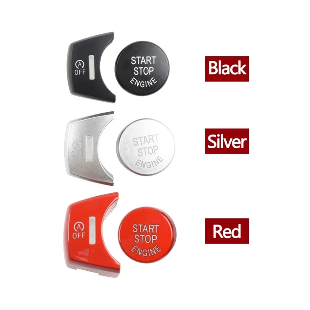 Black Silver Red Blue Car Engine Ignition Start Stop Switch Push Button, Compatible with BMW X3 X4 F25 F26 61319291691 (Color : F25 Old Black)