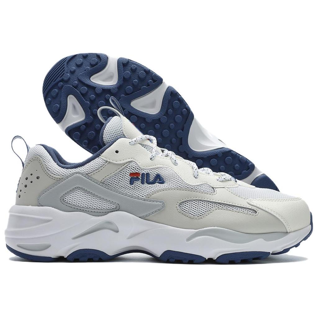 Fila Tracer Abrasion Resistant, Breathable, Lightweight Low Top Casual Shoes Men's White Gray F12M422113FWL