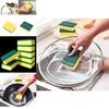 Langlebiges 8-teiliges Küchenschrubber-Set mit gelben und grünen Schwamm-Pads