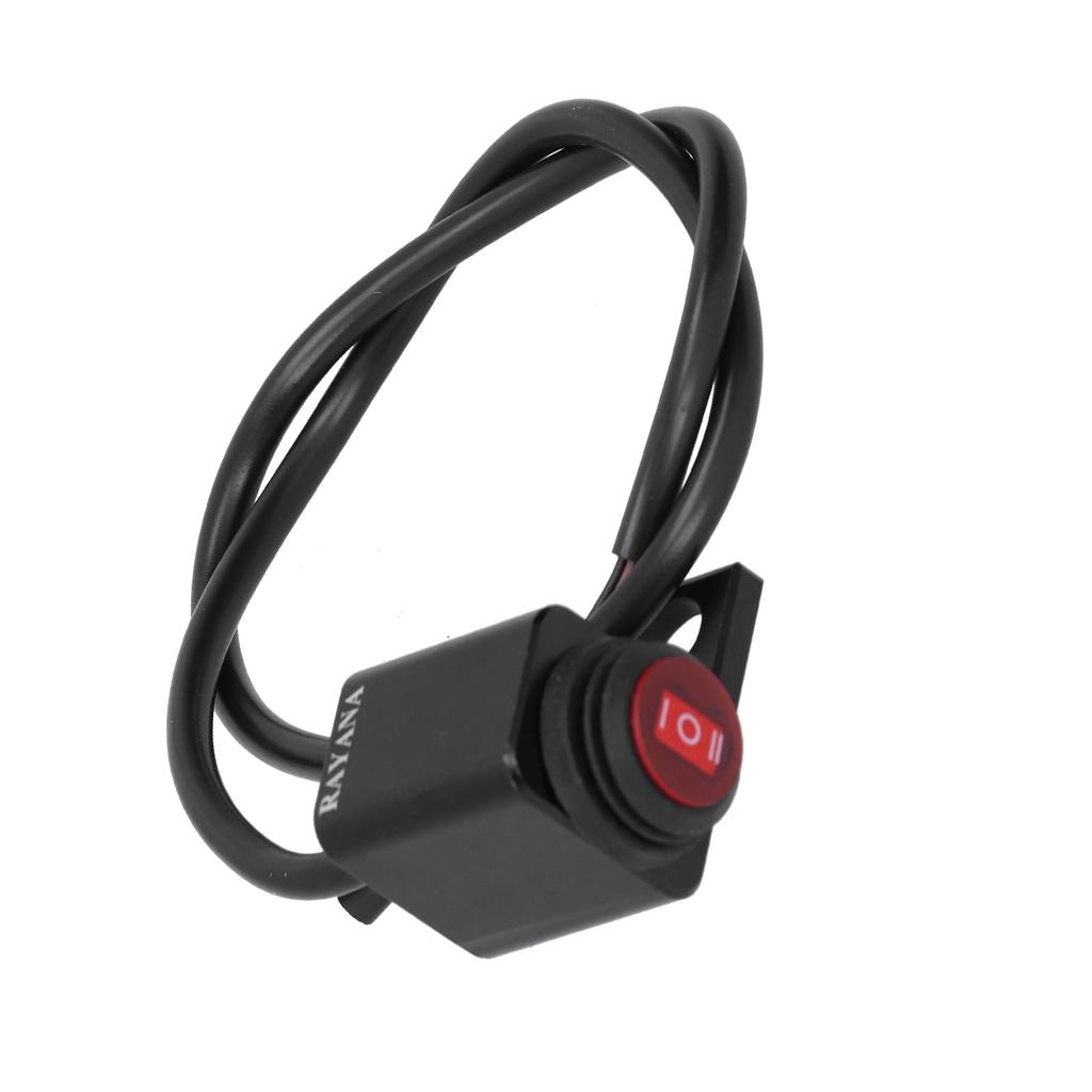 Waterproof Handlebar Switch Headlight Fog Lamp ONOFFON Button for Motorcycle ATV with 0.4in Mounting Hole(Right Side )