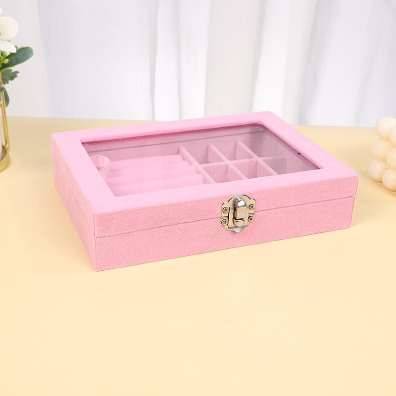 Velvet Jewelry Box with Multiple Compartments – Portable and Elegant