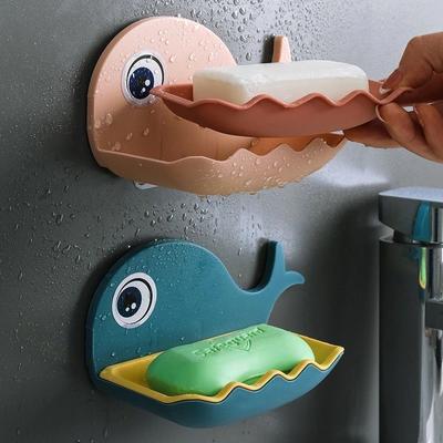 Mutfak Banyo Aksesuarları Duvara Monte Sabunluk Banyo Duş Taşınabilir Balina Sabunluk Plastik Sünger Tepsi Sabun Kutusu
