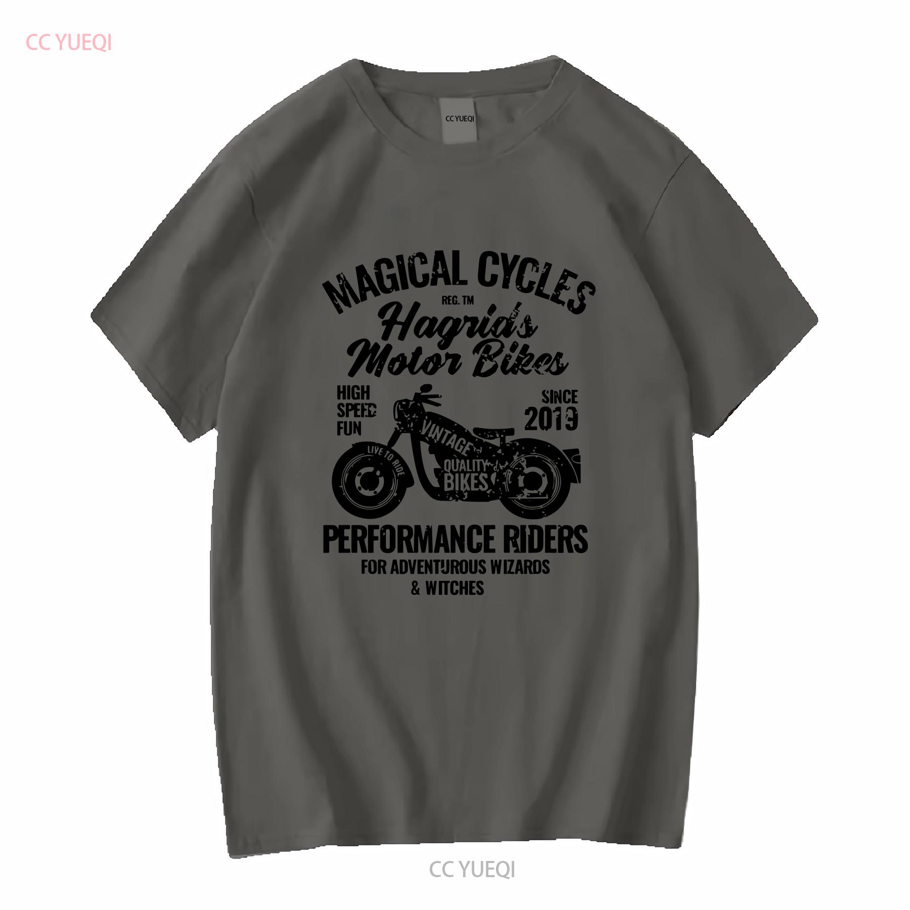 Magical Motorbikes Hagrids s Book Lover Worm Wizard School Fantasy T Shirt long or short sleeves vintage Washed Stylish 4XL