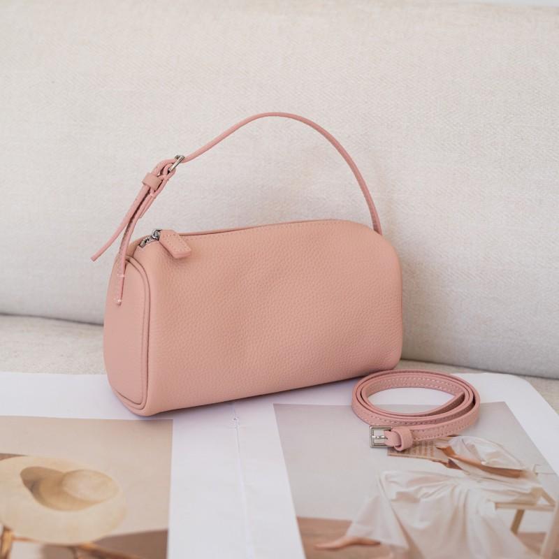 Pen Container Bag Diagonal Span Small Top Layer Cowhide Simple Design Portable Leather Women's Pillow Underarm