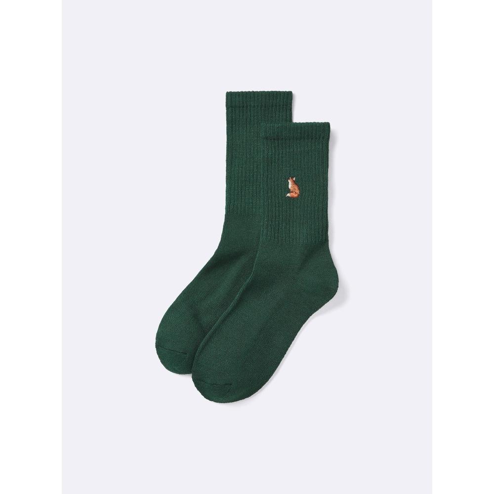 Gu Style Heat Pile Crew Socks Embroidery
