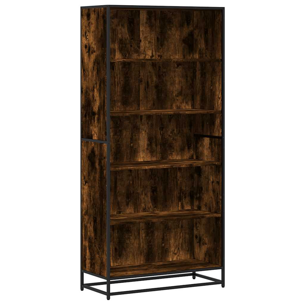 Bookshelf Smoked Oak 80.5 X 35 X 170.5 Cm Engineered Wood