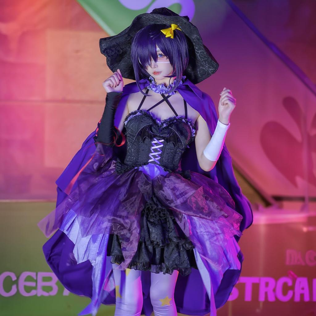 Milky Time Chunibyo Rikka Takanashi Cosplay Witch Purple Halloween Anime Costume Complete Set