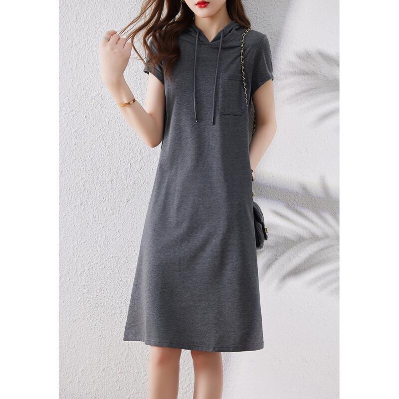 Firstview Women's Short Sleeve Hooded Sweatshirt