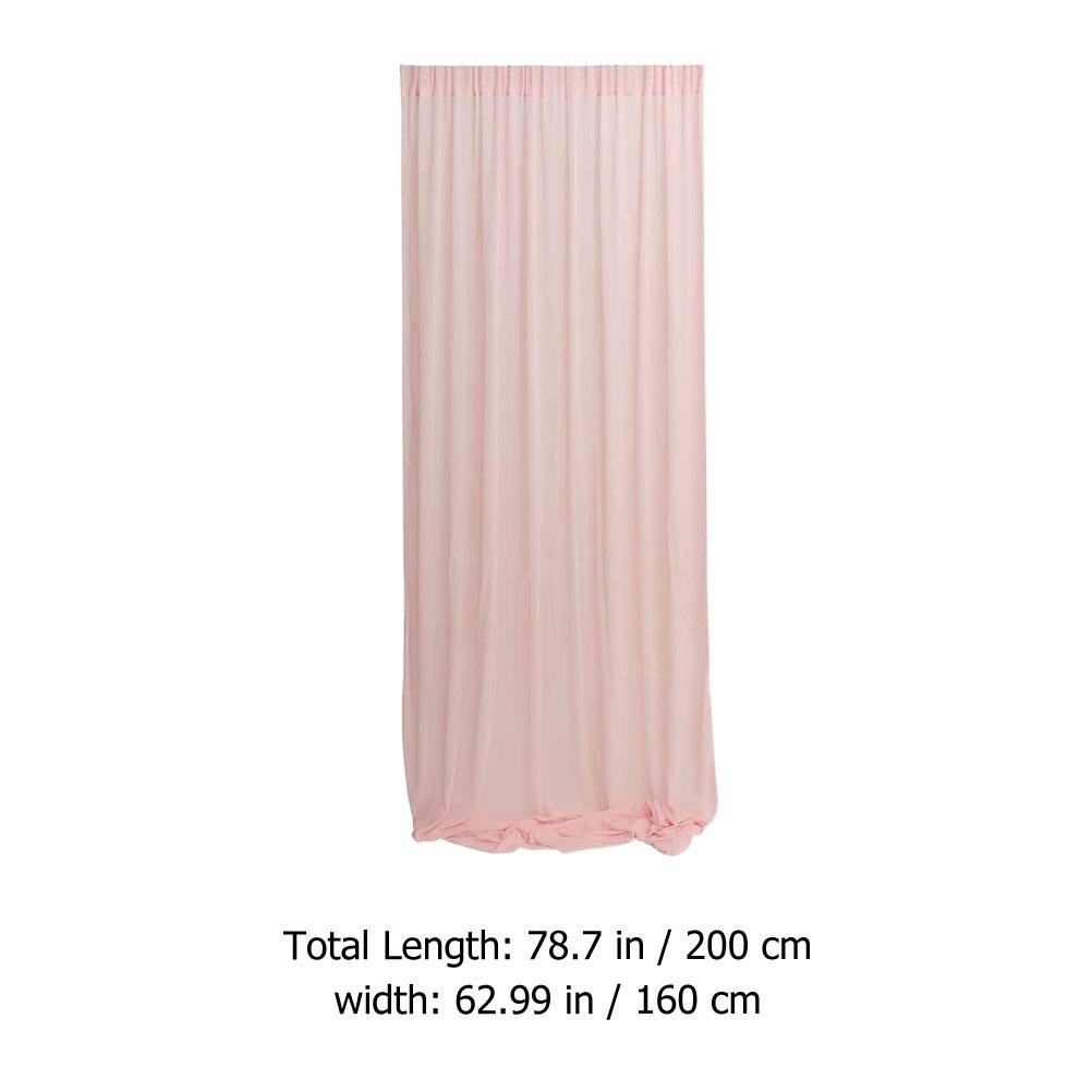 

2Pcs Wedding Adornment Background Gauze Curtain Romantic Yarn Decor Durable Repeated Use Easy Installation Removal Party рожевий