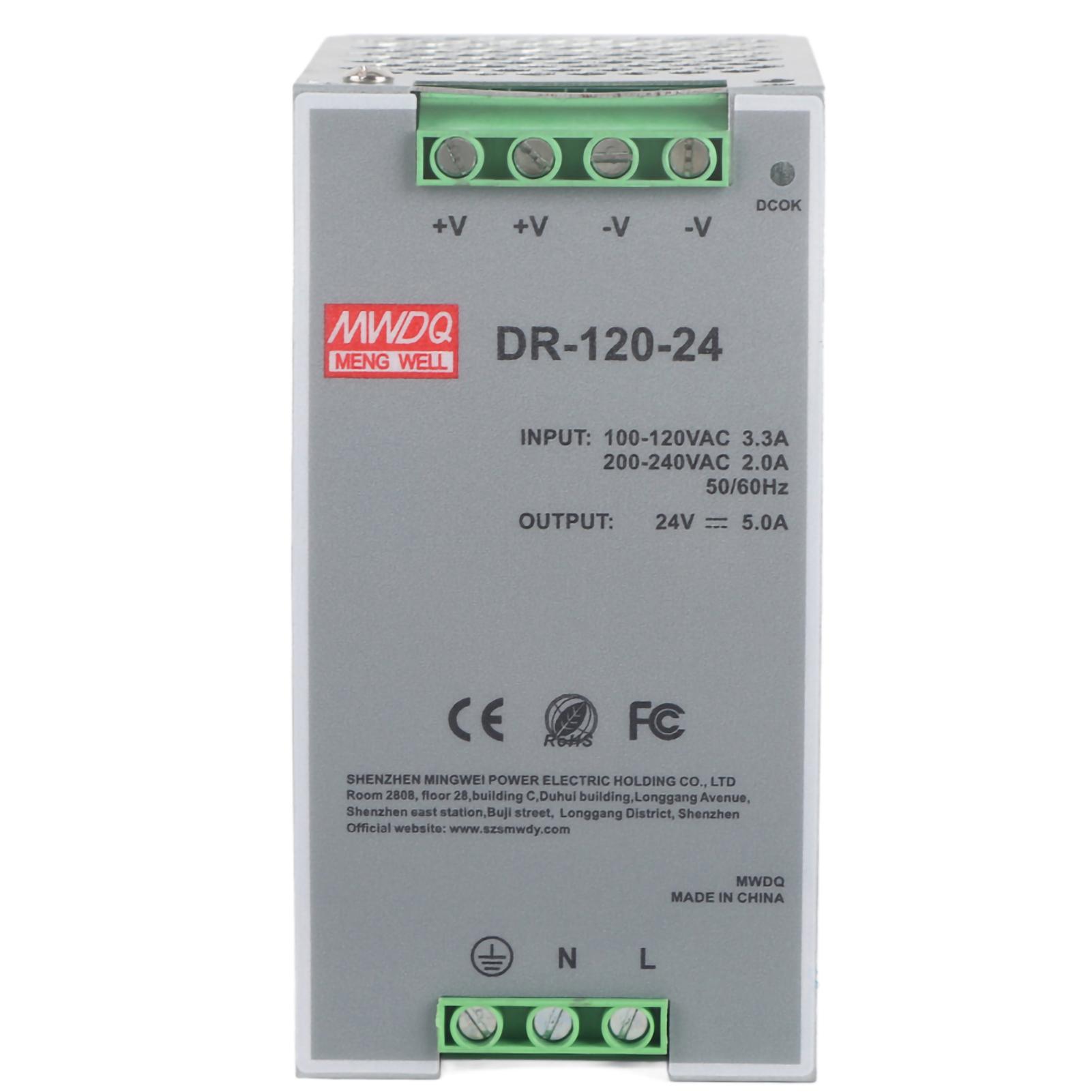 

AC/ Power Source Pulse Width Modulation 100~240V 24V 5A 120W