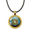 New Necklace Mandala Art Picture Rope Chain Glass Pendant Necklaces Sacred Geometry Yoga Om Fashion Jewelry Gift