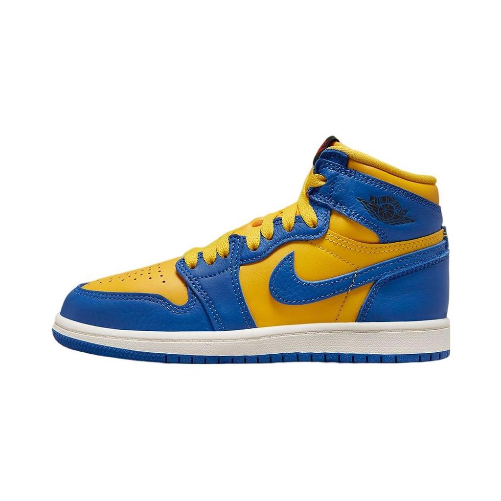 Air Jordan 1 Retro High OG PS Reverse Laney Kids Sneakers Yellow Varsity-Maize Game-Royal FD2597-700