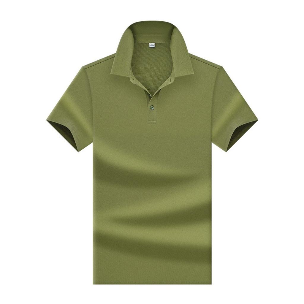 STORN Men's Short Sleeve Solid Color Polo Shirt Liquid Ammonia Silk-Cotton Polo Shirts Casual Business Style