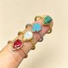 Vintage Boho Water Drop Jewelry Women's Ring Multicolor Gemstone Silver+Plating Gold/Rose High Quality Wedding Daily Gift