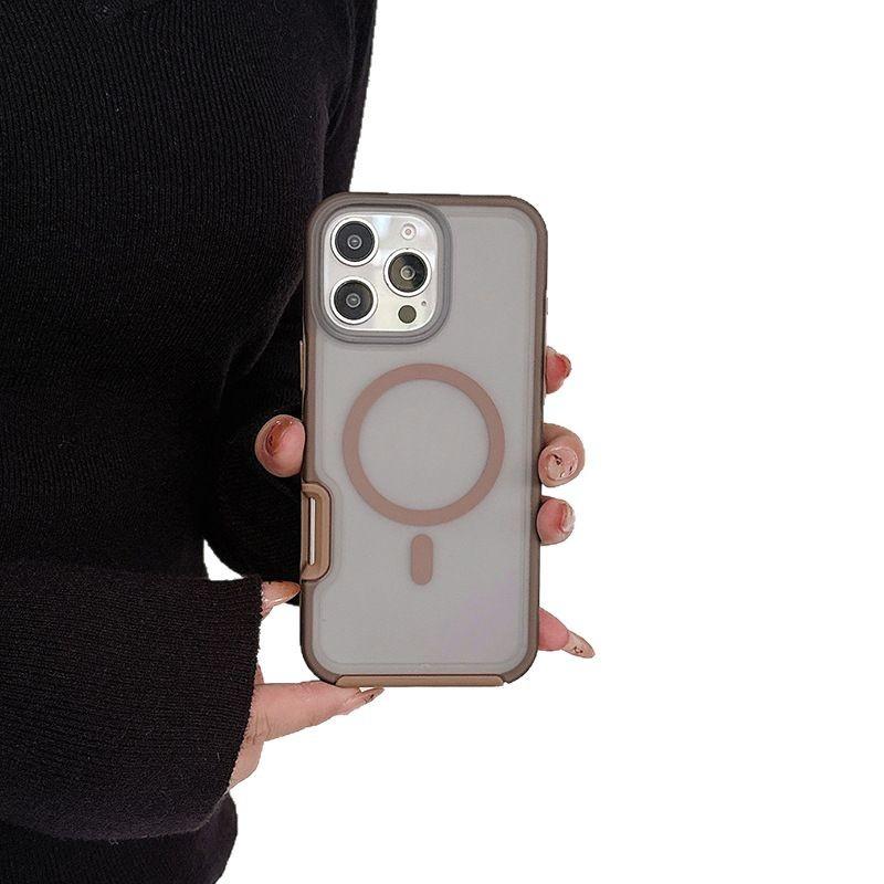 Magnetic Mobile Phone Case for IPhone16promax Skin Feel for Apple 16 All-inclusive Tpu Anti-fall N52 Strong Magnet