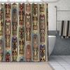 African Ethnic Flower Pattern Shower Curtains Geometry Bathroom Curtain Fabric Waterproof Polyester For Bathtub Decor With Hooks