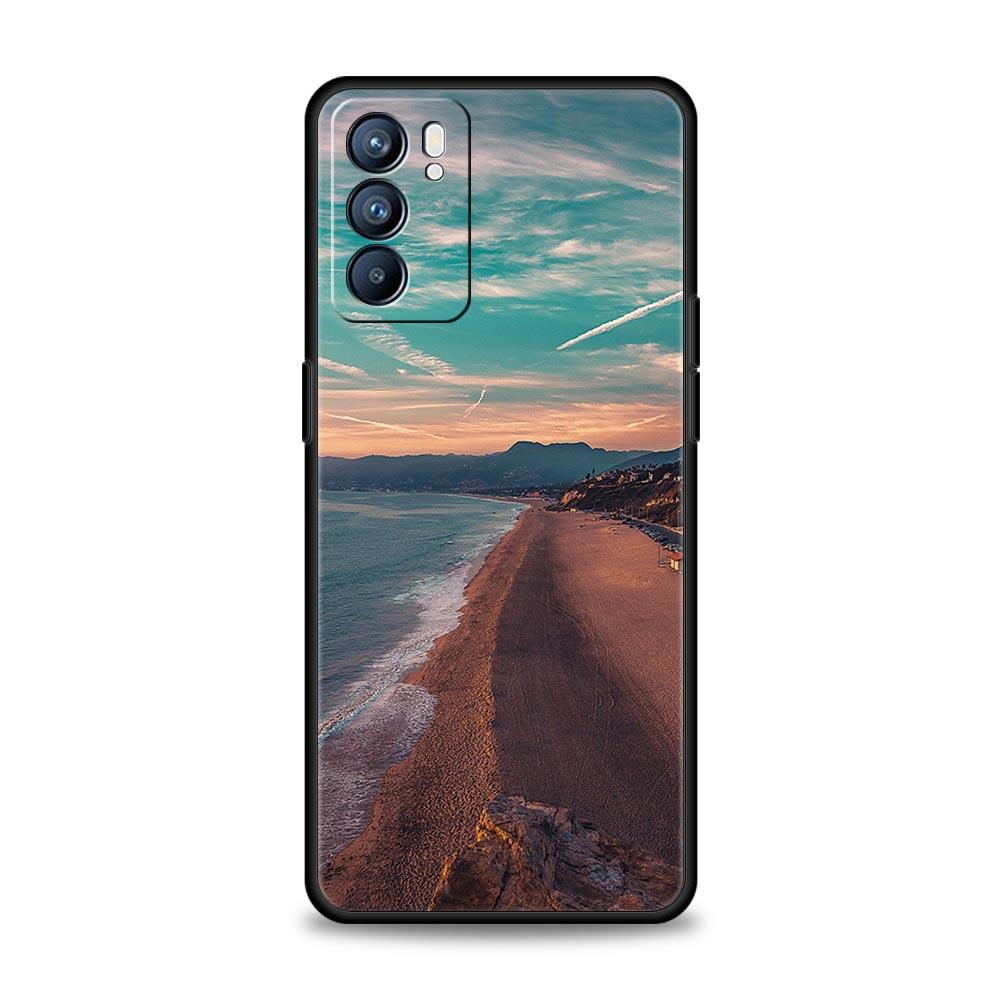 Carcasă de telefon cu model Forest Beach Sunrise Nature pentru Oppo A54 Reno7 SE Reno6 Pro Plus 5G Find X5 A53 A52 A9 2020 A95 A16 A76 A74 A15