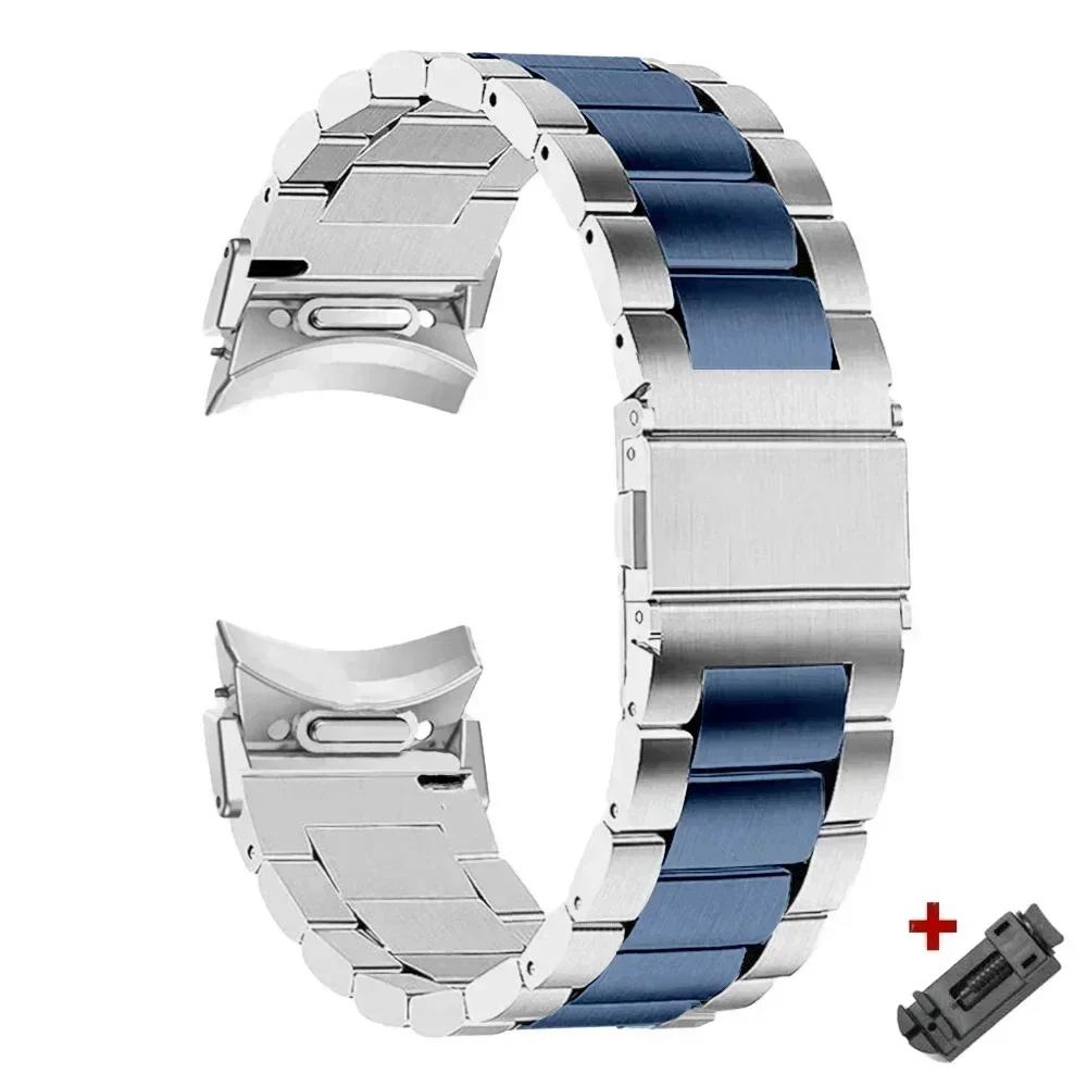 No Gaps Quick Fit Stainless Steel Strap For Samsung Galaxy 7FE 7 6 5 4 44 40mm 5 Pro 45mm Band For Galaxy Watch 6Classic 43 47mm